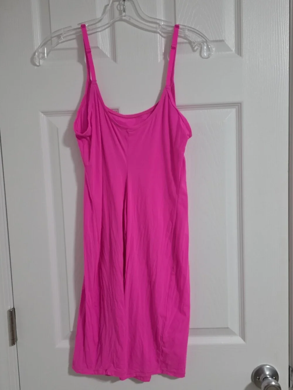 SKIMS XL Womens Hot Pink Scoop Neck Slip Dress